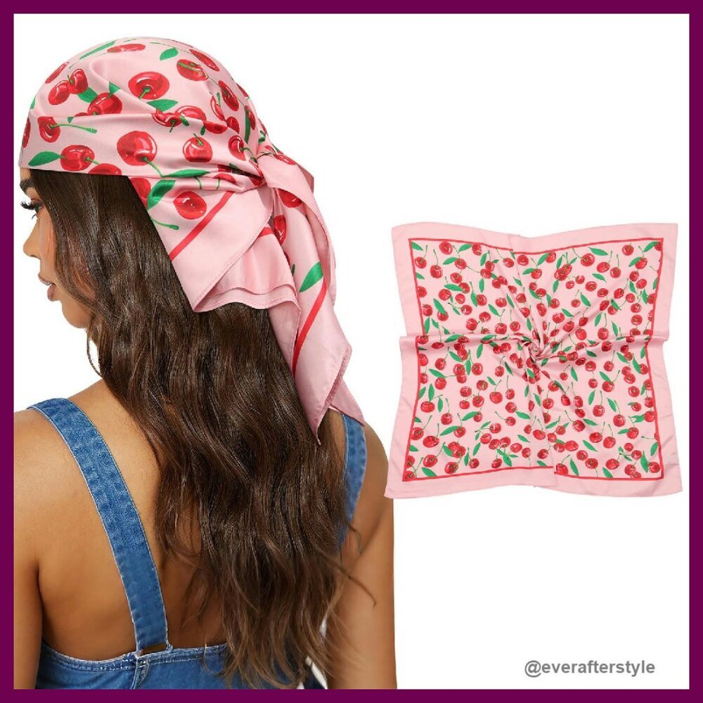Satin Head Scarf Reversible Silk Bandana Sleeping Wrap Elegant Chic